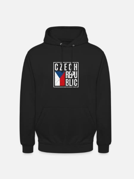 République tchèque - Sweat-shirt à capuche unisexe - noir