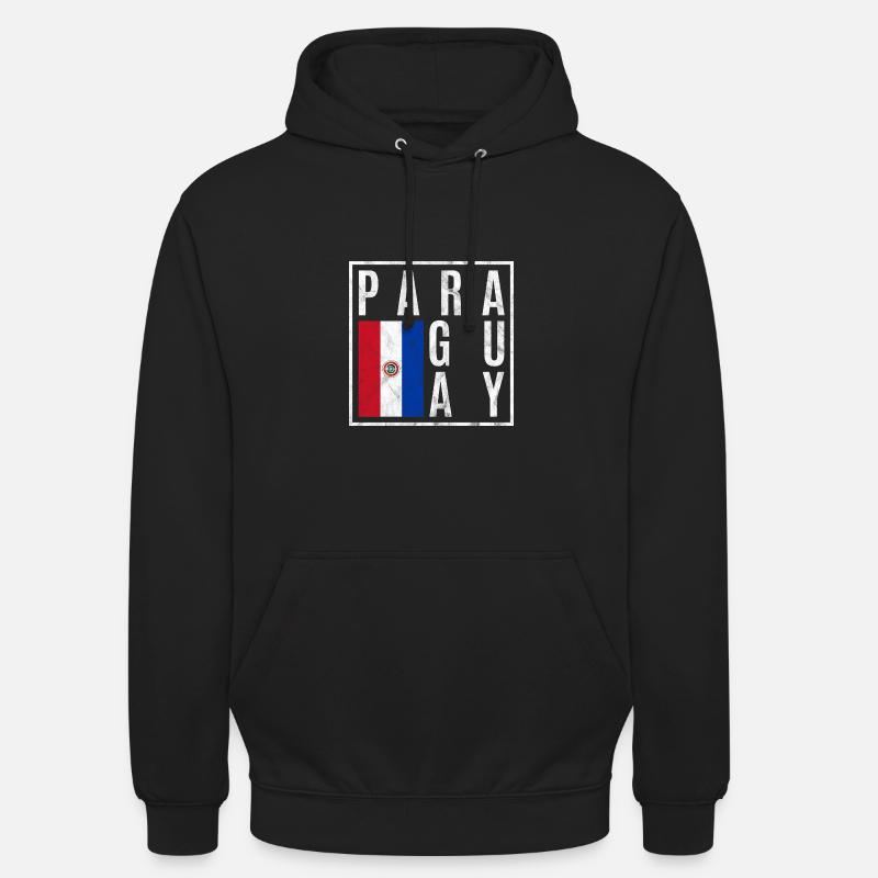 Paraguay - Sweat-shirt à capuche unisexe - noir