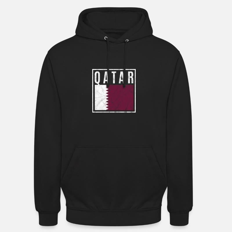 Qatar - Sweat-shirt à capuche unisexe - noir