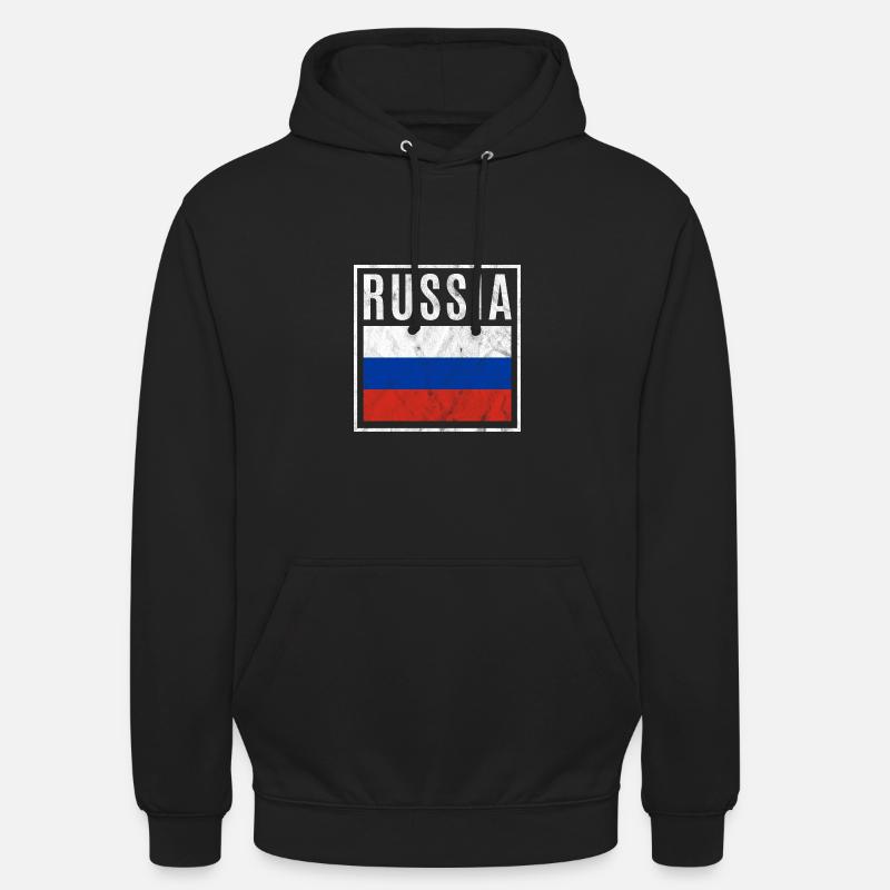 Russie - Sweat-shirt à capuche unisexe - noir