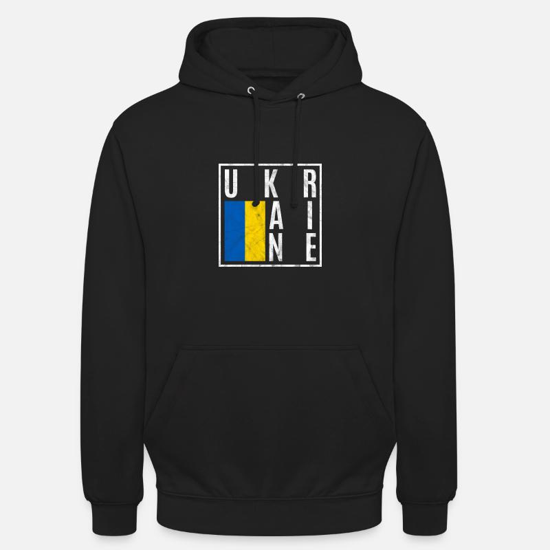 Ukraine - Sweat-shirt à capuche unisexe - noir