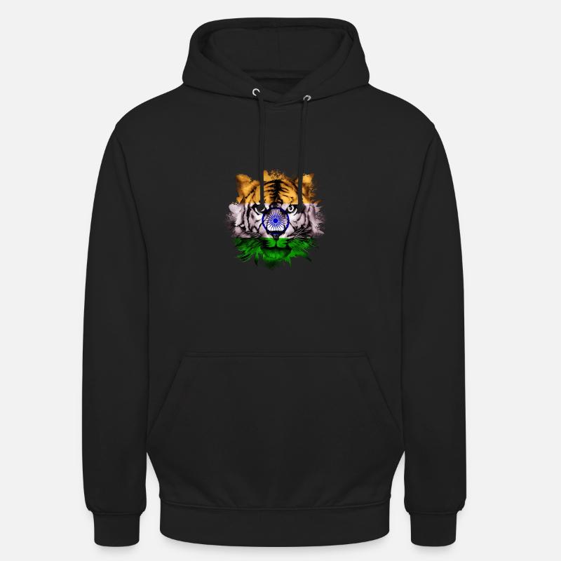 Inde - Sweat-shirt à capuche unisexe - noir