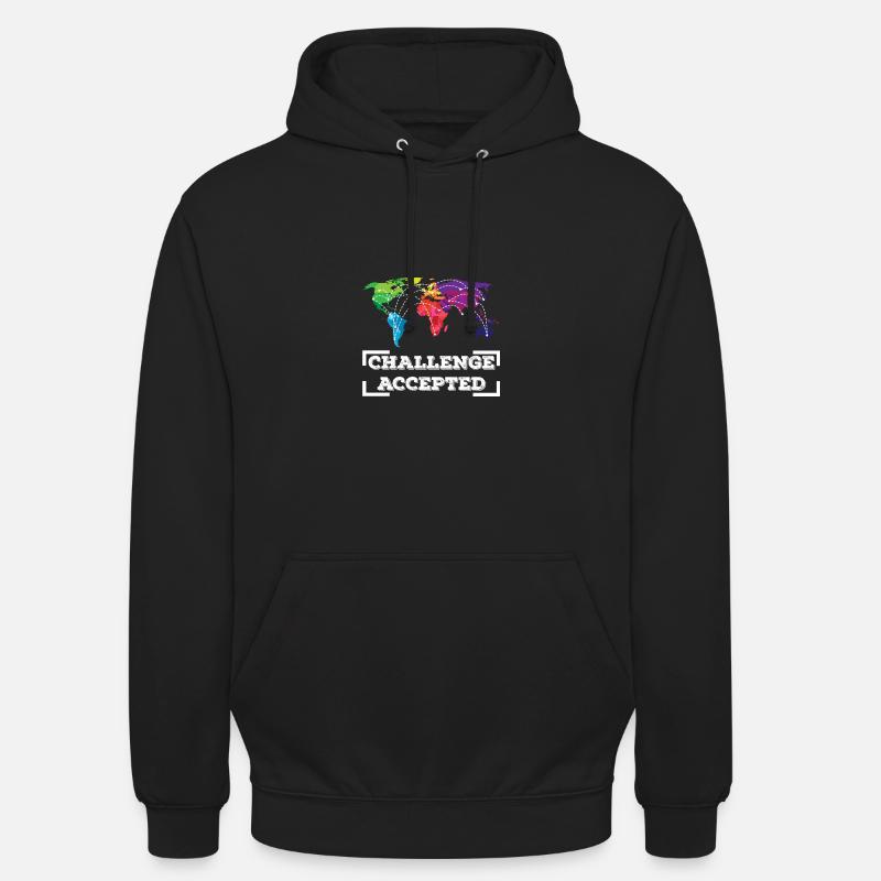 TRAVELING : Challenge Accepted - Sweat-shirt à capuche unisexe - noir
