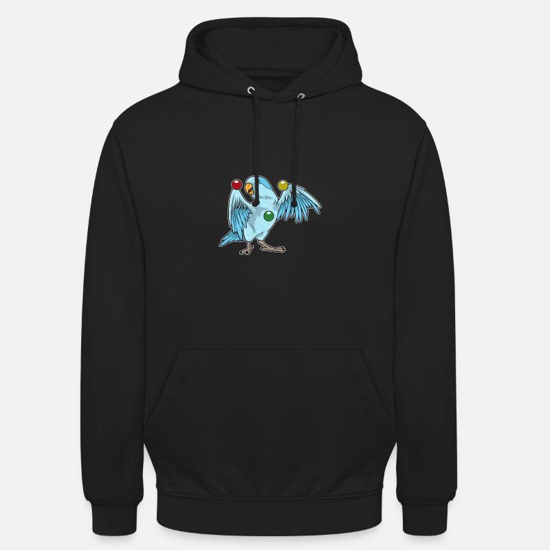 Jongleur perroquet jonglant - Sweat-shirt à capuche unisexe - noir