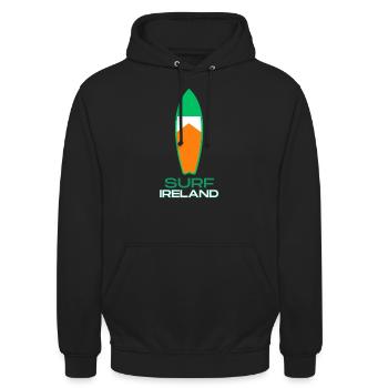 Surf Ireland - Irish Surfboard - Unisex Hoodie - black - Front - Alina (178cm) & Michal (187cm)