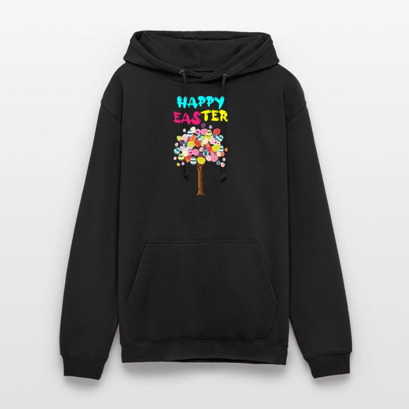 Happy Easter Egg Tree With Easter Rabbit Egg Unisex Hoodie