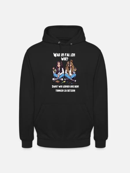 Freundinnen Mädels Trinkspruch - Unisex Hoodie - Schwarz