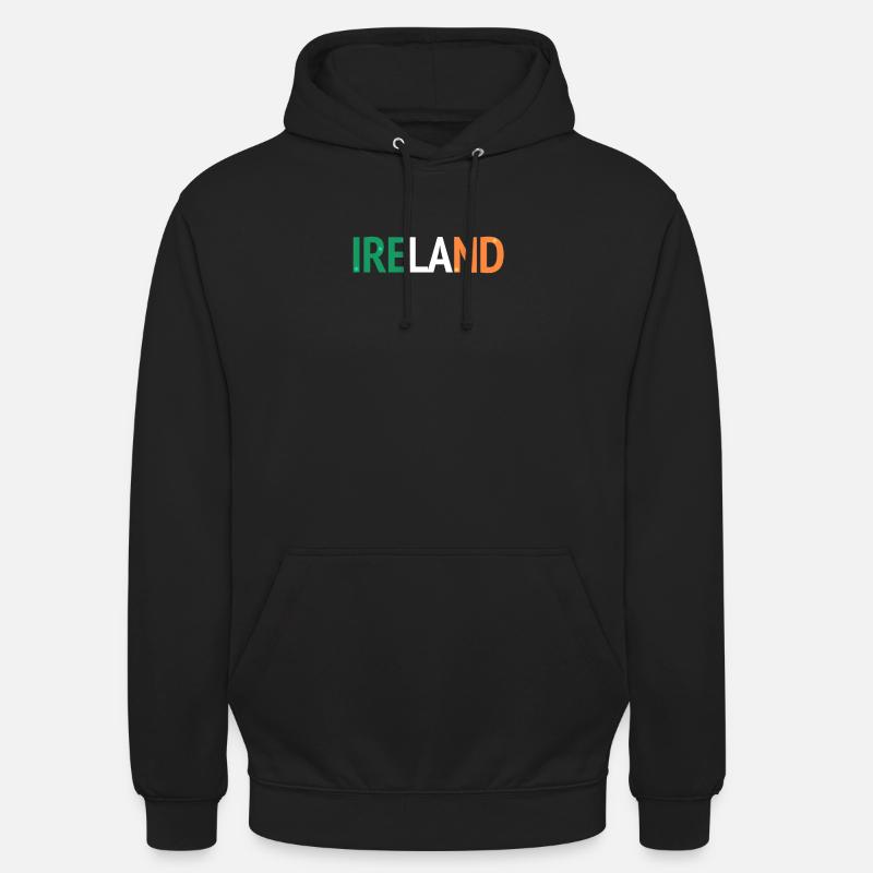 Conception IRELAND avec drapeau irlandais - Sweat-shirt à capuche unisexe - noir