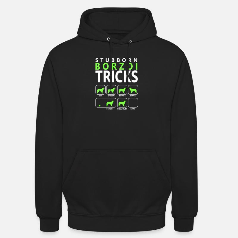 Stubborn Borzoi Tricks - Unisex Hoodie - black
