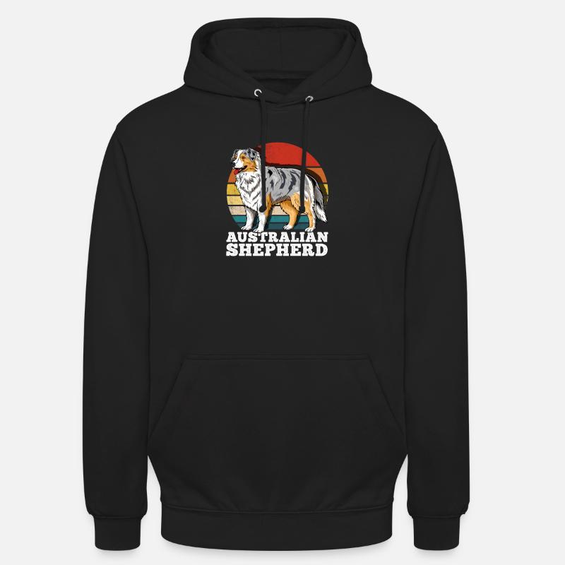 Australian Shepherd Aussie Retro - Unisex Hoodie - black