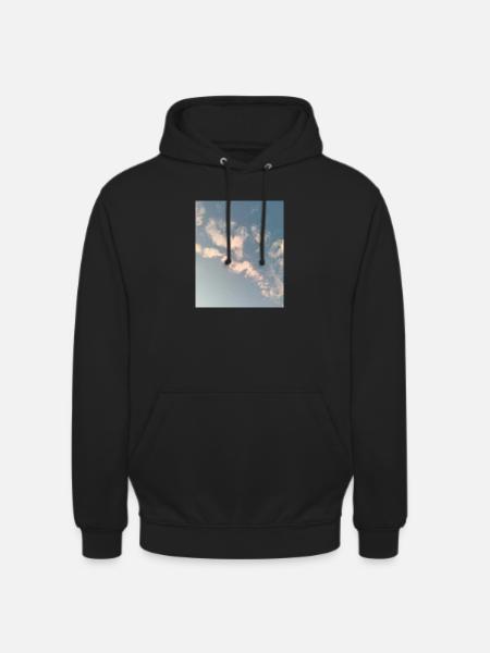 Pastel Clouds Sky Zen Design - Unisex Hoodie - black