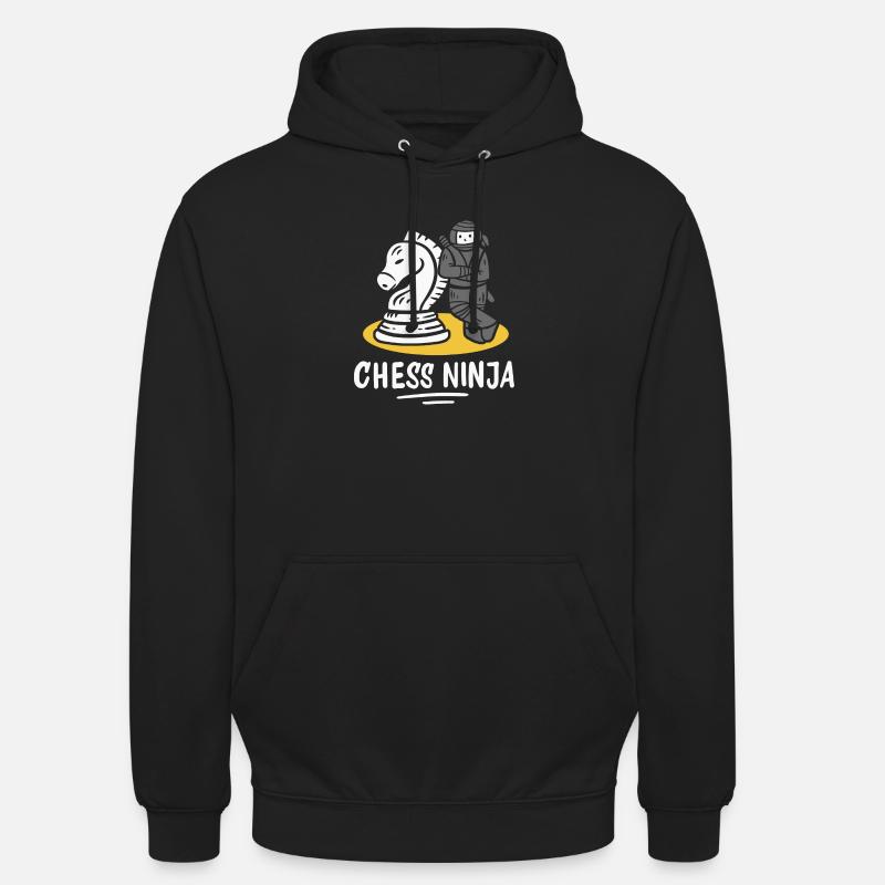 Joueurs d’échecs - Sweat-shirt à capuche unisexe - noir