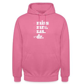 Doktor Doktortitel Promotion - Unisex Hoodie - Pink - Vorne - Alina (178cm) & Michal (187cm)
