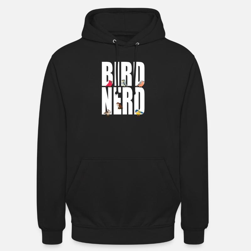 Oiseaux Oiseau Nerd - Sweat-shirt à capuche unisexe - noir