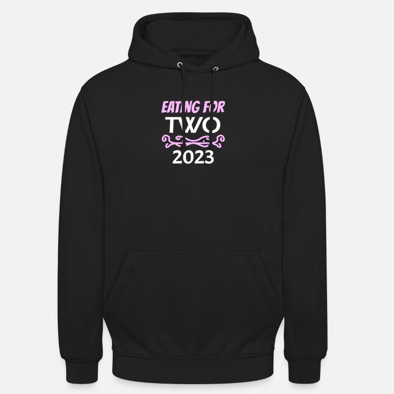 Grossesse Gémeaux 2023 - Sweat-shirt à capuche unisexe - noir