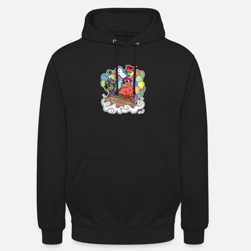 Animaux mignons - Sweat-shirt à capuche unisexe - noir