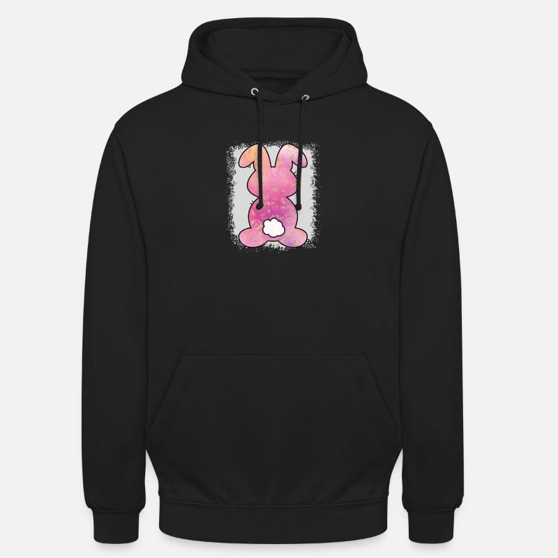 Leopard Print Bleached Easter - Unisex Hoodie - black