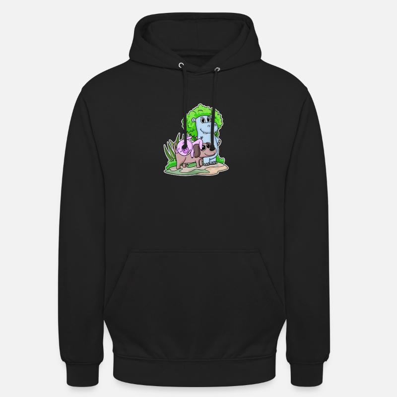 Animaux mignons - Sweat-shirt à capuche unisexe - noir