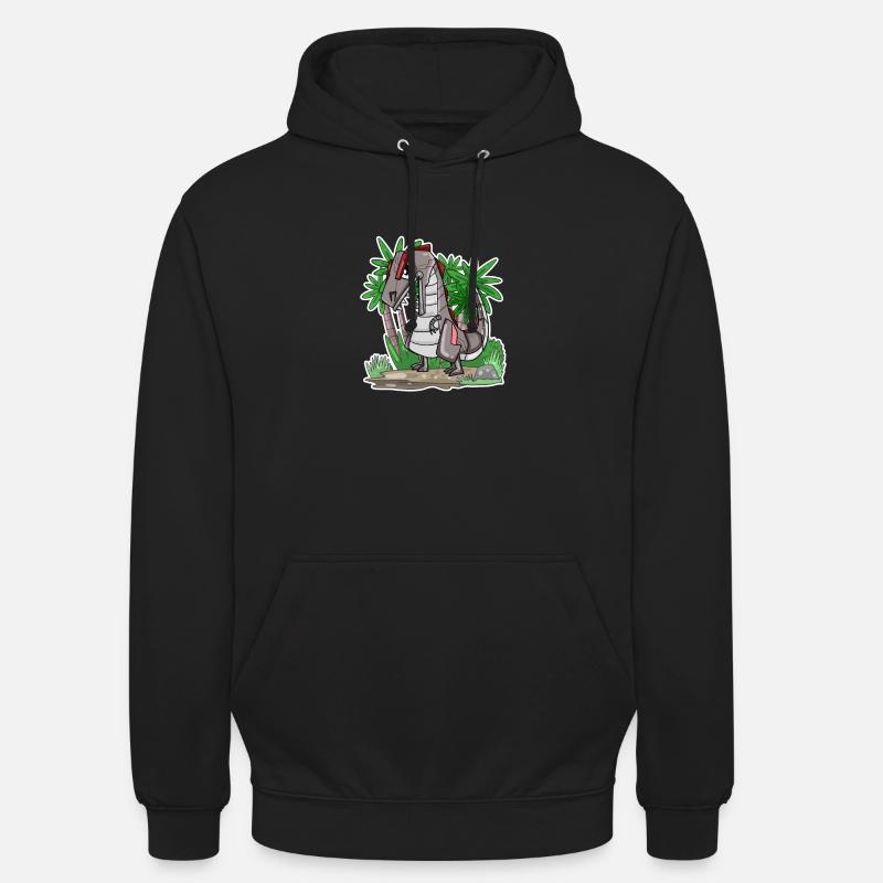 Robot Dino Dinosaur - Unisex Hoodie - black