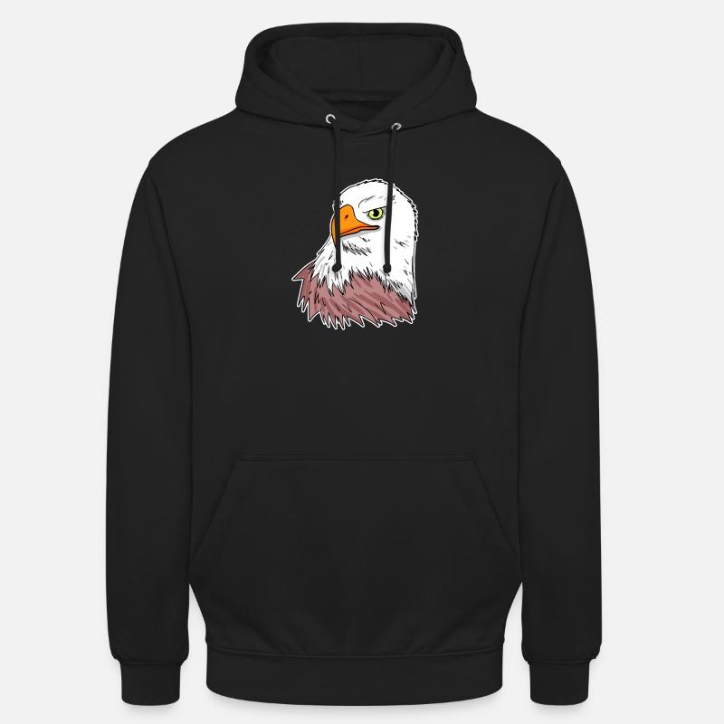 Oiseau aigle - Sweat-shirt à capuche unisexe - noir