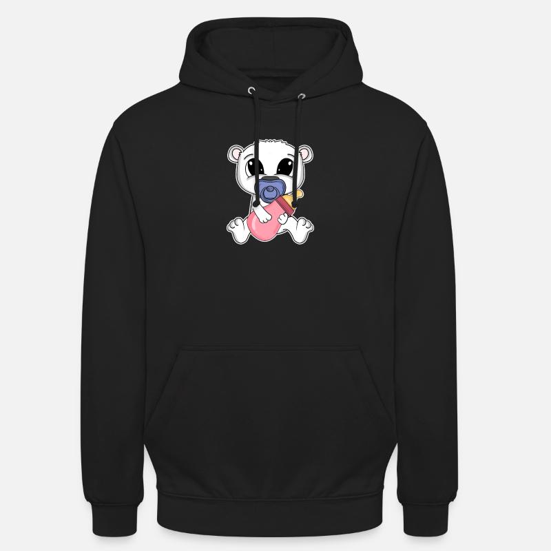 Bébé ours - Sweat-shirt à capuche unisexe - noir