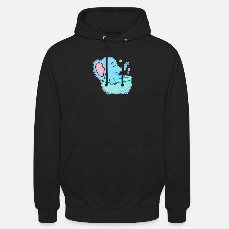 Bathtub Elephant - Unisex Hoodie - black
