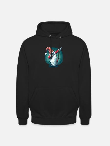 Dabbing Christmas Gnome - Unisex Hoodie - black