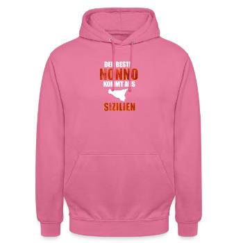 Sizilien, Sicilia, Nonno - Unisex Hoodie - Pink - Vorne - Alina (178cm) & Michal (187cm)