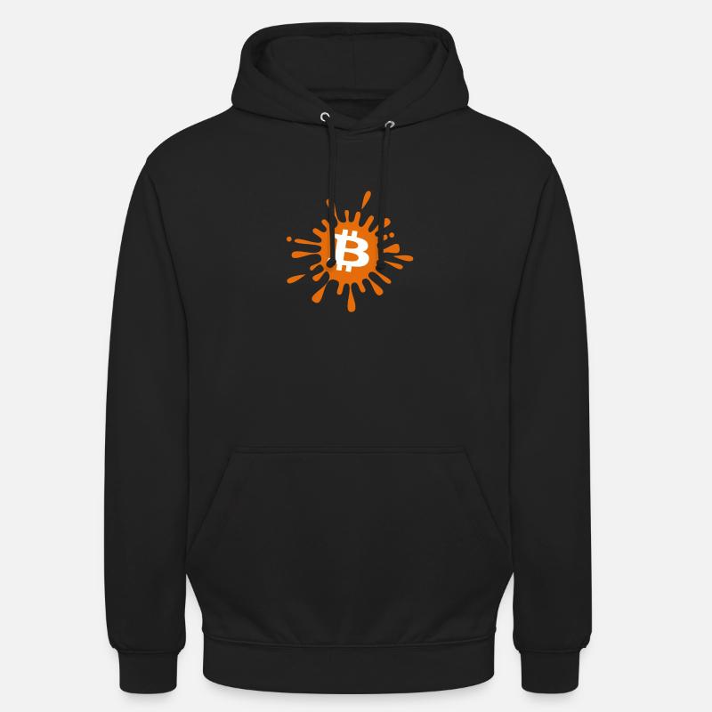 Bitcoin Crypto Cryptocurrency Splash - Sweat-shirt à capuche unisexe - noir