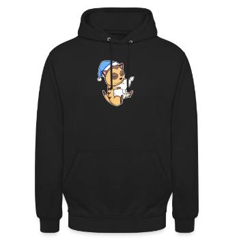 Suricate avec oreiller et bonnet somnolent - Sweat-shirt à capuche unisexe - noir - Devant - Alina (178cm) & Michal (187cm)
