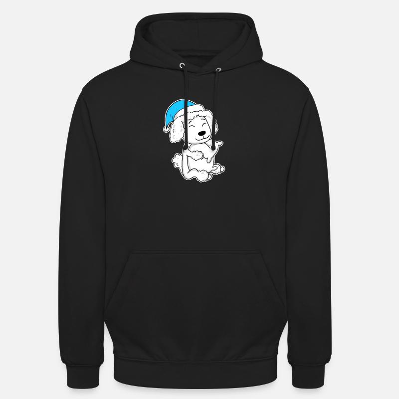 Caniche Dormir Fatigue Chien - Sweat-shirt à capuche unisexe - noir