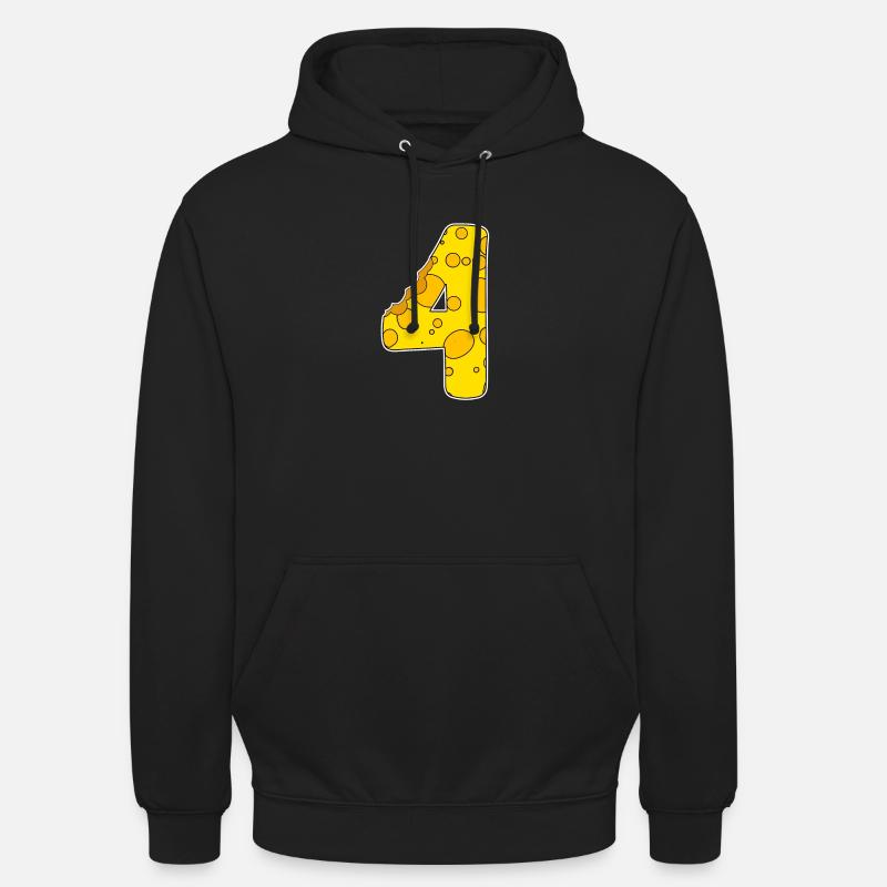 Zahl 4 - Vier - Vierter - Unisex Hoodie - Schwarz
