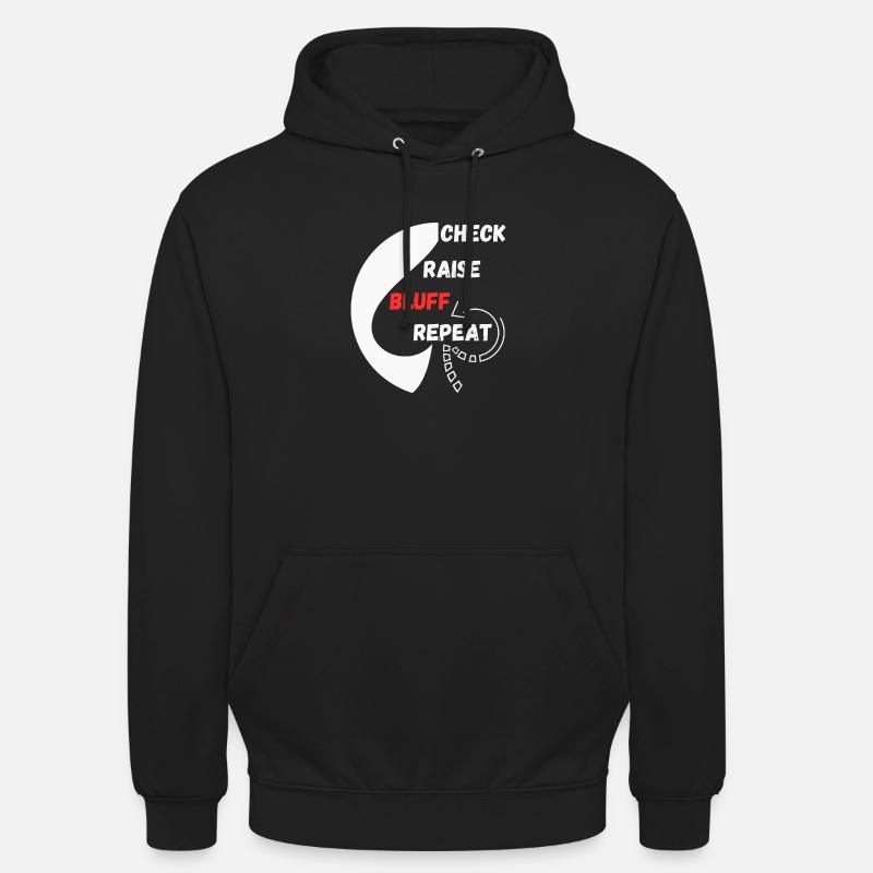 Repeat Poker "Chess, Raise, Bluff, Repeat" - Unisex Hoodie - black