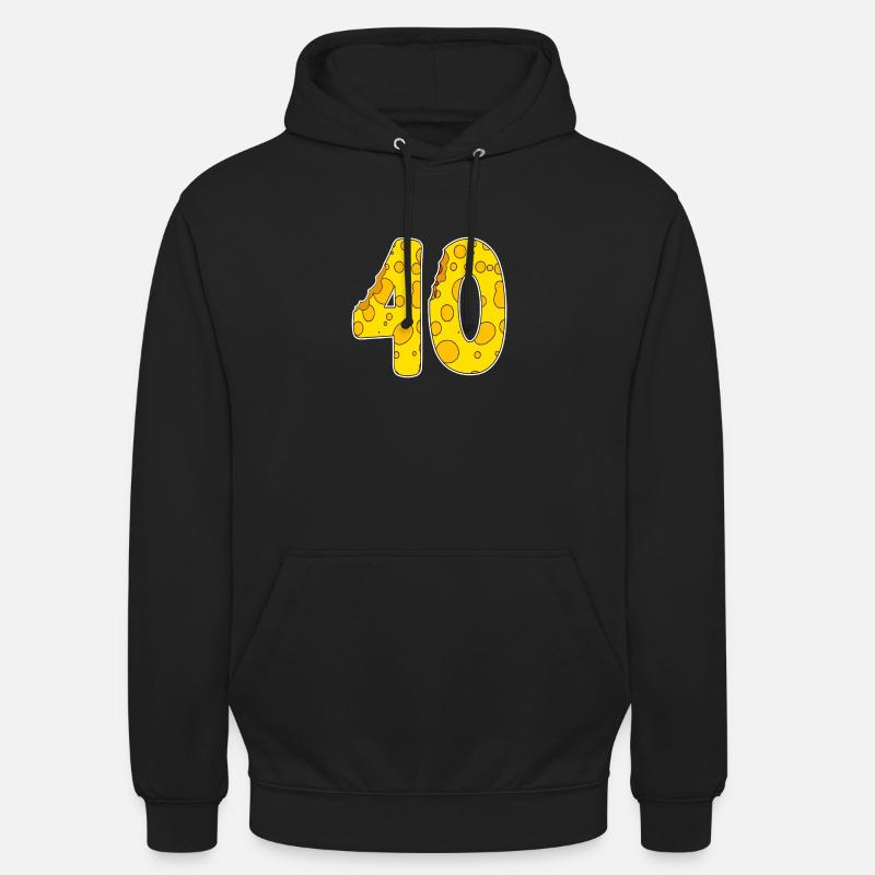 40 ans de fromage Lustig - Sweat-shirt à capuche unisexe - noir