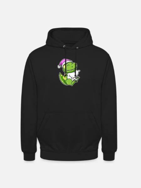 Dinosaur Tired Sleeping Sleeping Girl - Unisex Hoodie - black