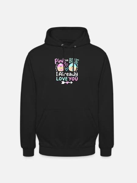 Pink oder Blau Gender-Reveal-Party - Unisex Hoodie - Schwarz