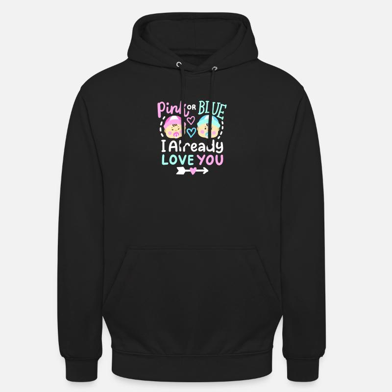 Pink oder Blau Gender-Reveal-Party - Unisex Hoodie - Schwarz