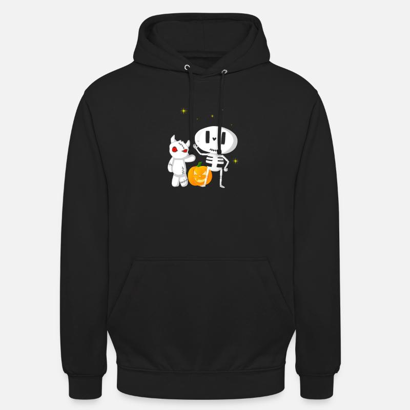 Halloweengesellschaft Gespenst und Monsterchen - Unisex Hoodie - Schwarz