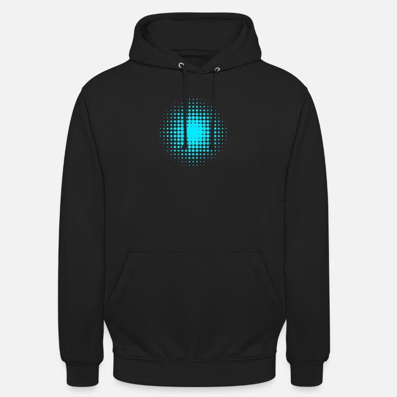 Motifs abstraits de points bleu-gris - Sweat-shirt à capuche unisexe - noir