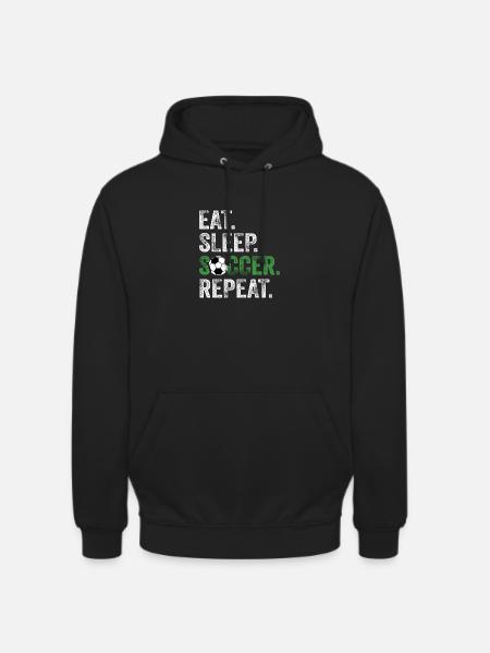 Eat Sleep Soccer Repeat - Unisex Hoodie - black