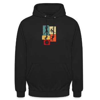 Volleyball - Unisex Hoodie - Schwarz - Vorne - Alina (178cm) & Michal (187cm)