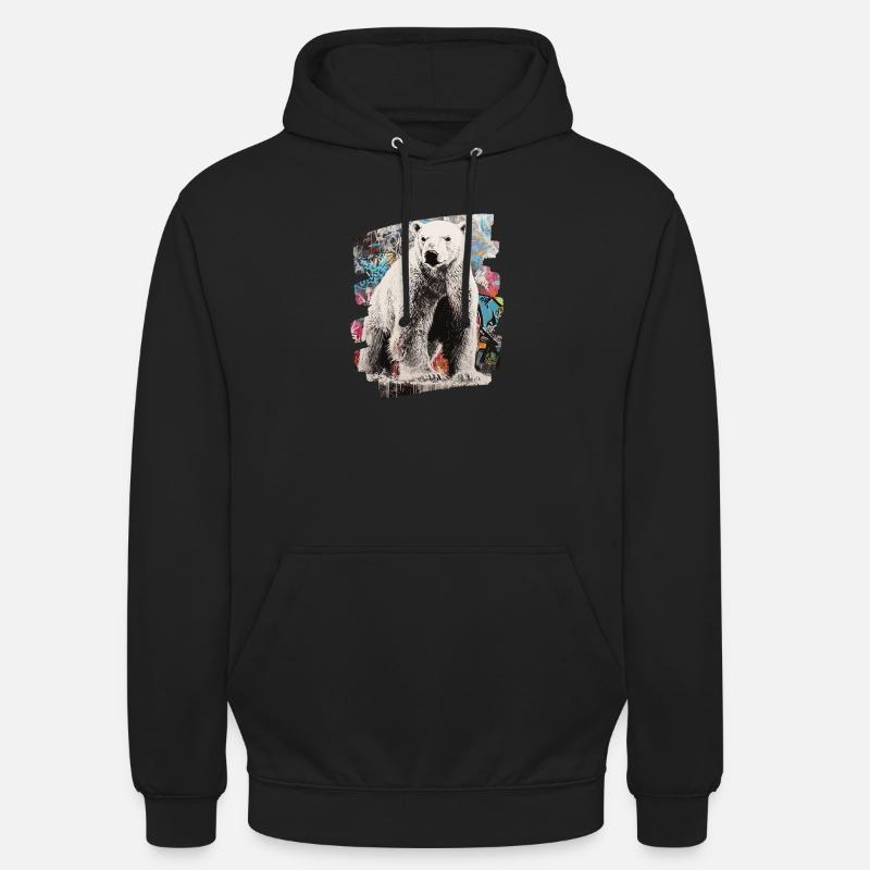 Eisbär Graffiti Sprayer - Unisex Hoodie - Schwarz