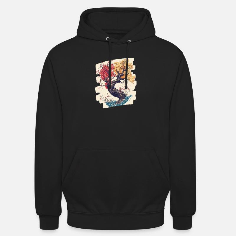 Printemps Printemps Début Fleur Fleurs - Sweat-shirt à capuche unisexe - noir