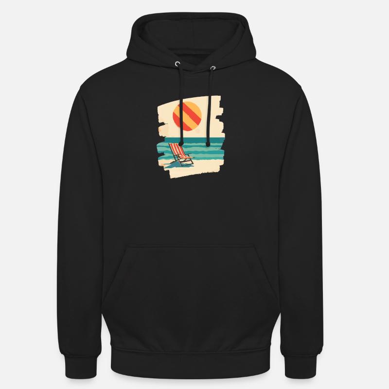 Plage du soleil d’été - Sweat-shirt à capuche unisexe - noir