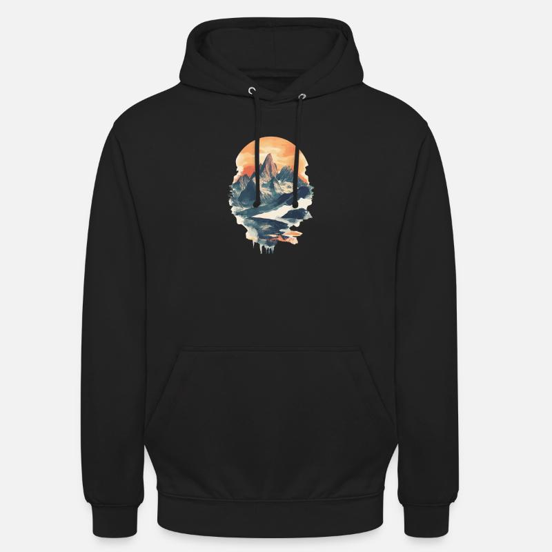Berge Klettern Kletterer Wandern - Unisex Hoodie - Schwarz