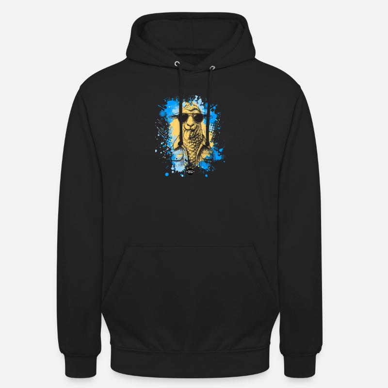 Mode bêlement : Activé - Sweat-shirt à capuche unisexe - noir