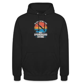 Diving diving board - Unisex Hoodie - black - Front - Alina (178cm) & Michal (187cm)