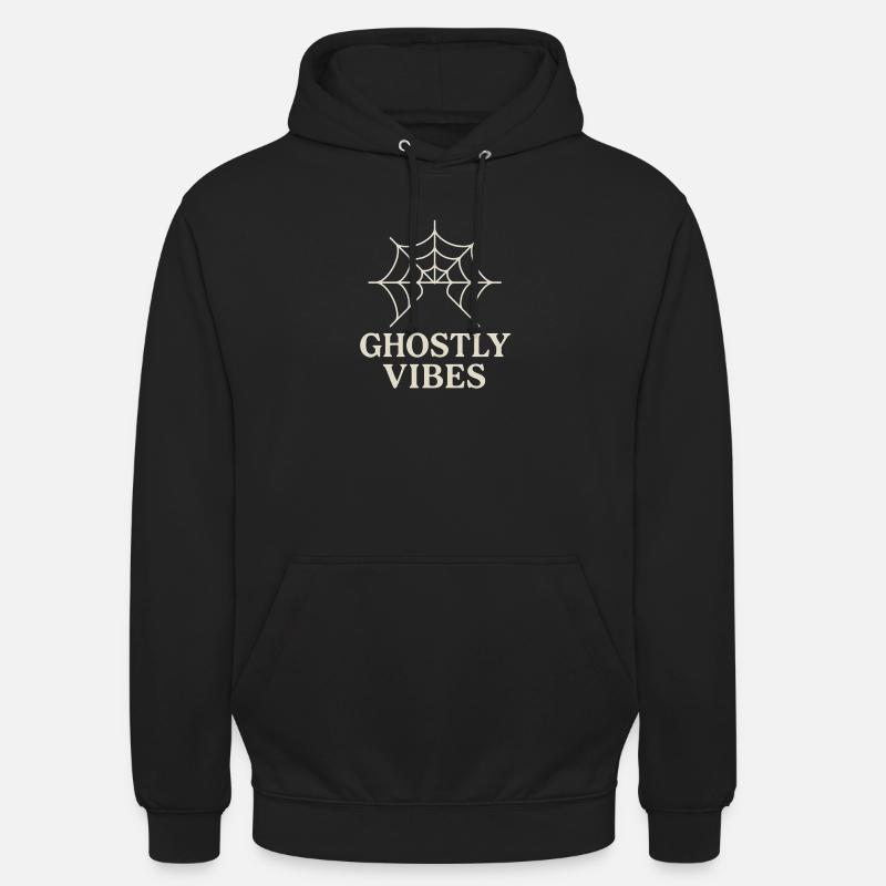 Spinnennetz Design mit Ghostly Vibes - Unisex Hoodie - Schwarz