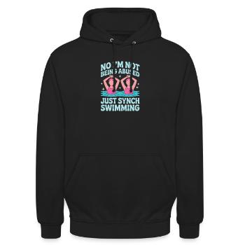 Synchronschwimmen Kunstschwimmen Wassersport - Unisex Hoodie - Schwarz - Vorne - Alina (178cm) & Michal (187cm)