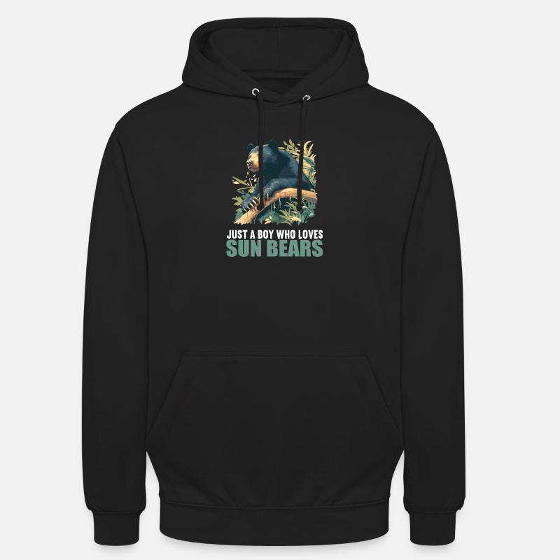 Ours du Soleil Ours Malais - Sweat-shirt à capuche unisexe - noir